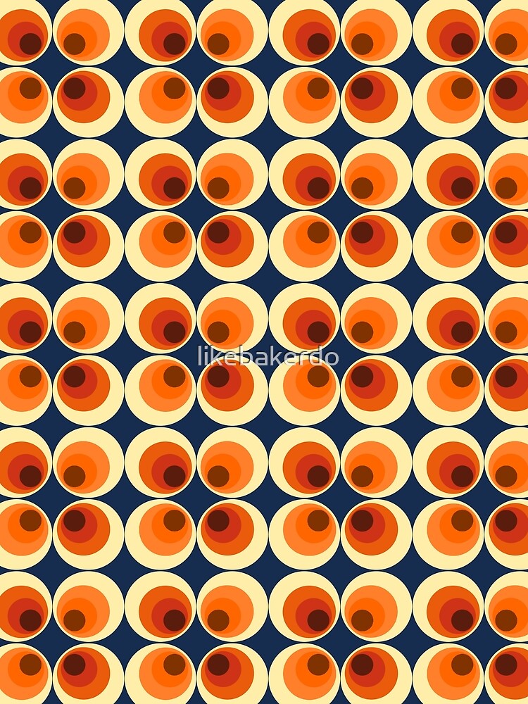 Mid century modern abstract circle retro pattern by likebakerdo