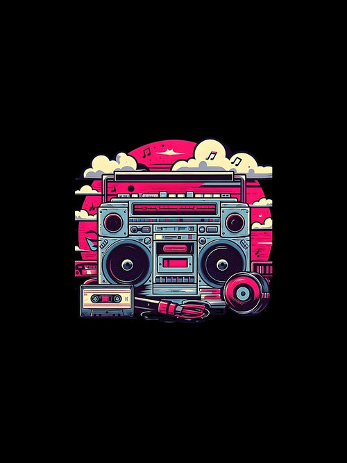 90'S Retro Boombox by elinateaundra
