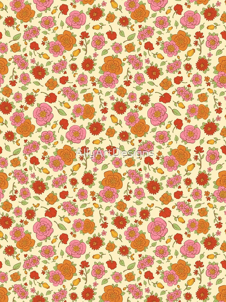 Retro Flowers by AllyArtDesigns