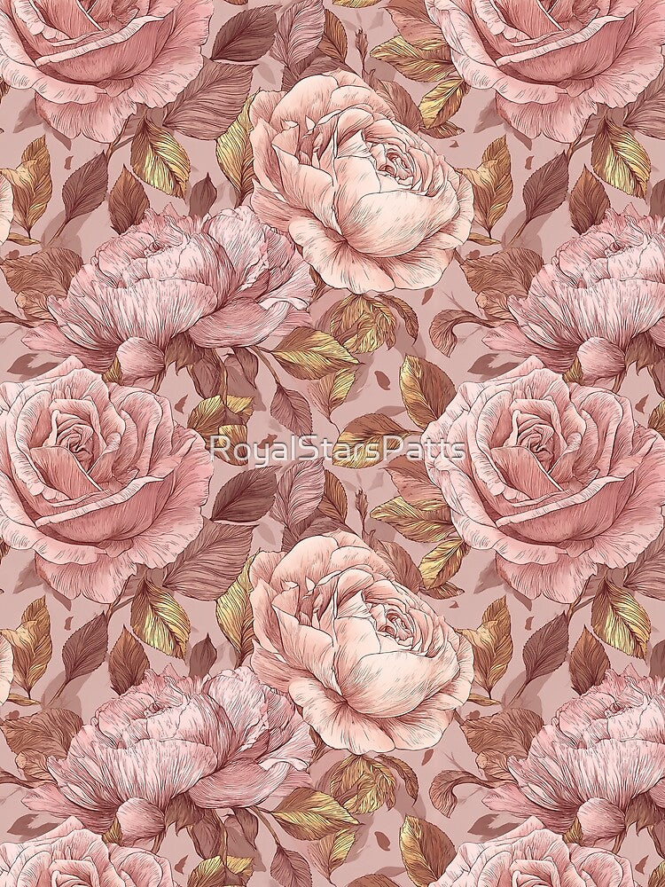 Beautiful Rose Print  - Birth Flower Pattern  - Anniversary Gift Ideas by RoyalStarsPatts