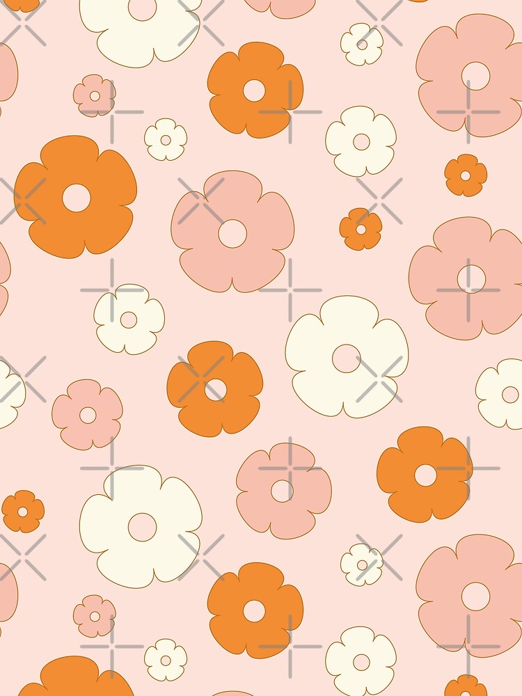 Groovy Retro Floral Pattern by bykirstco