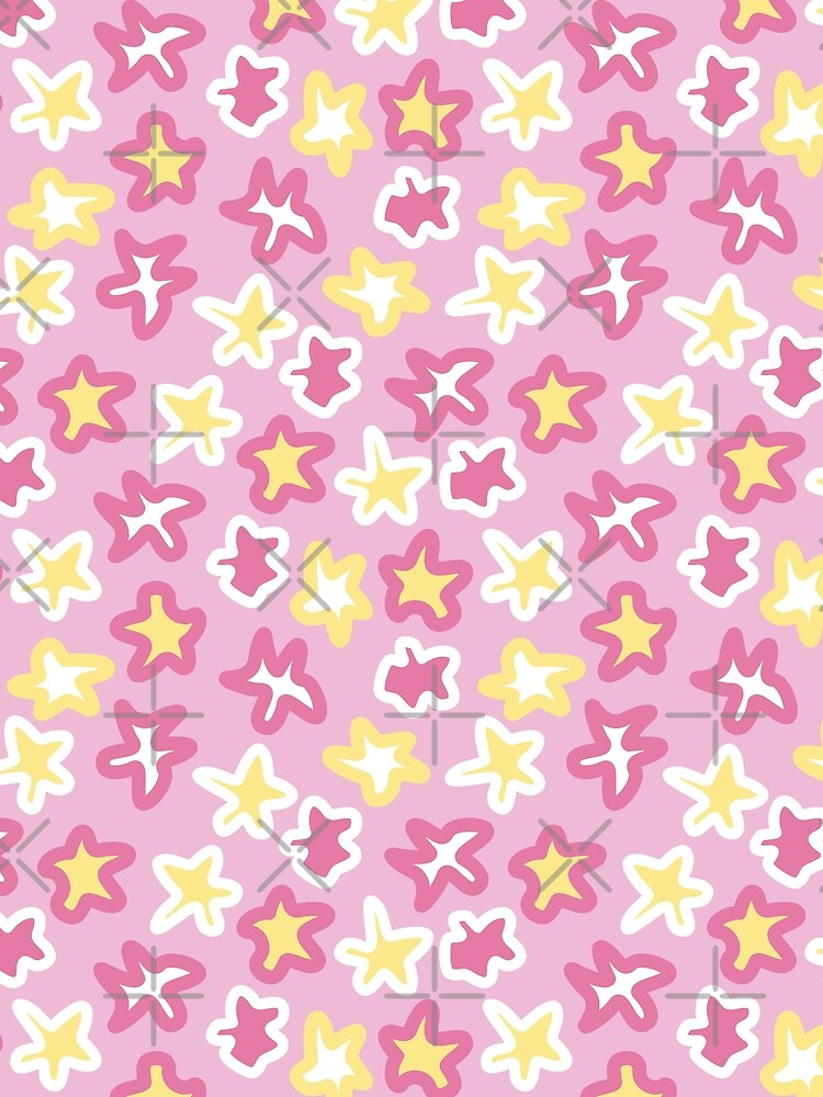 90s 2000s y2k aesthetic abstract stars hot pink yellow white by blomastudios