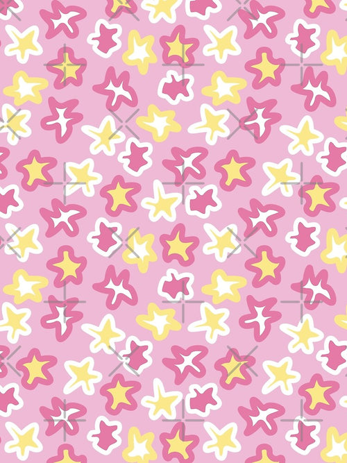 90s 2000s y2k aesthetic abstract stars hot pink yellow white by blomastudios