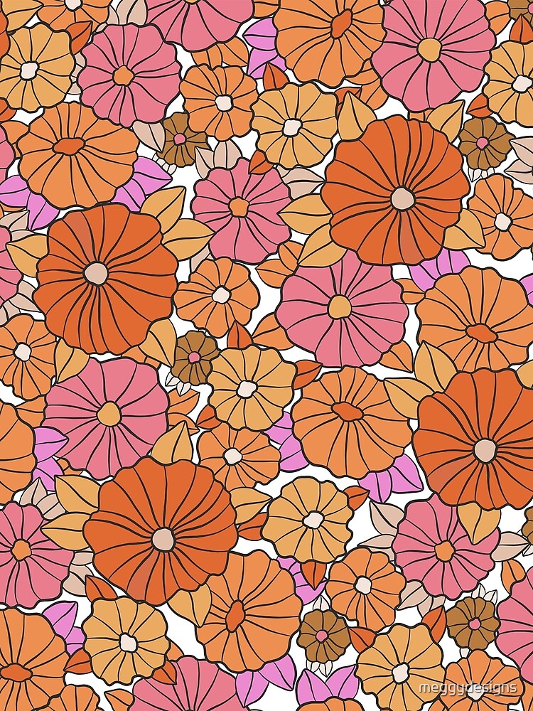 Groovy Retro 70's Flowers by meggydesigns