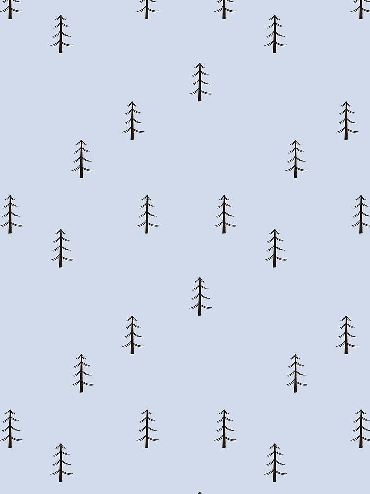 Minimalist Forest on Pale Blue by KSimpson838