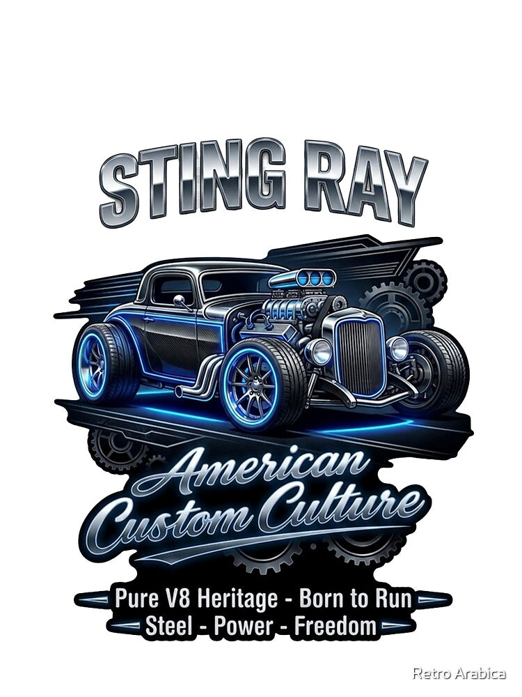 Blue Custom Hot Rod Culture by Retro Arabica