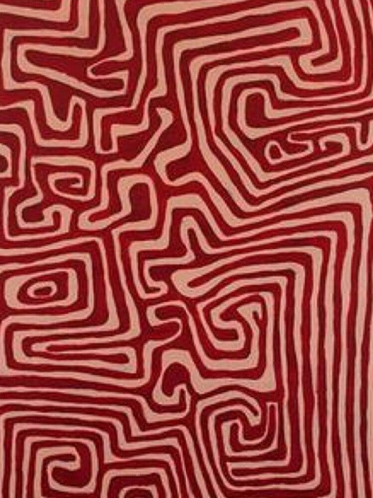 red and pink swirl pattern by aesthetic--art