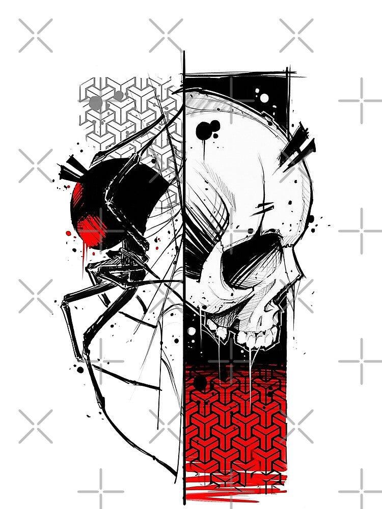 Cyberpunk Skull Spider Urban Goth Style by OWLvision33
