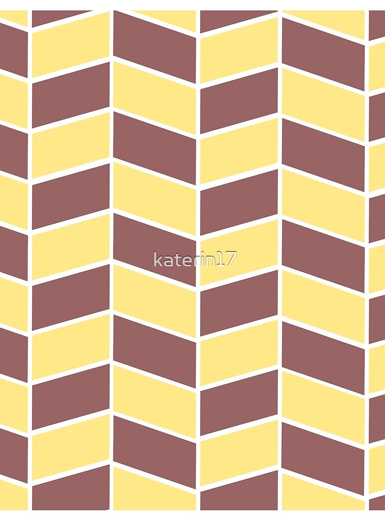 Warm Brown and Yellow Chevron Pattern – Retro Cozy Design by katerin17