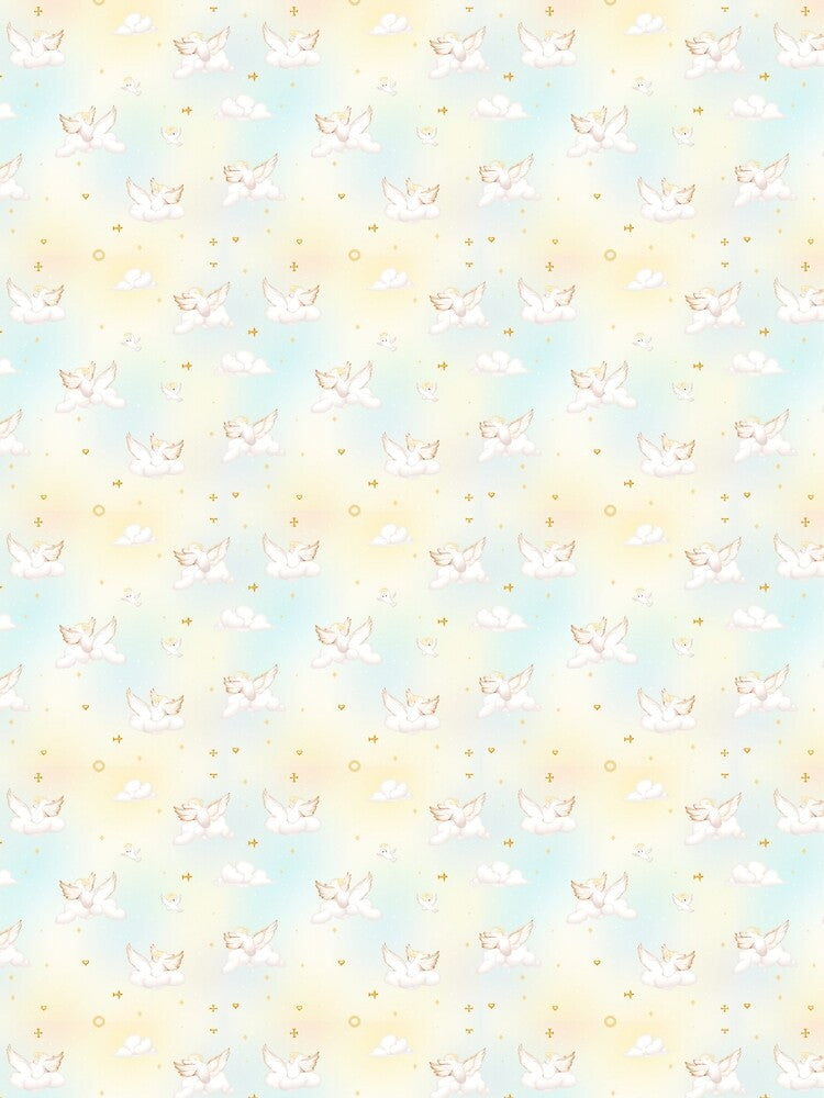 Heavenly Drift – Whimsical Cloud & Angelcore Seamless Pattern by Simply-Yours