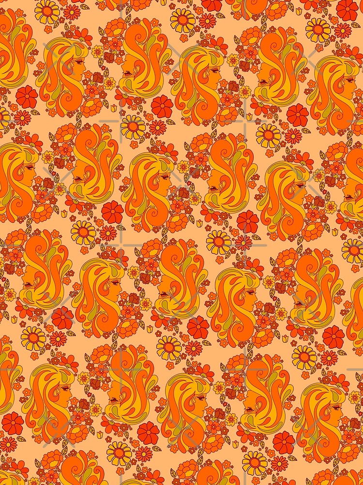 Groovy lady in orange by Audrey Herbertson