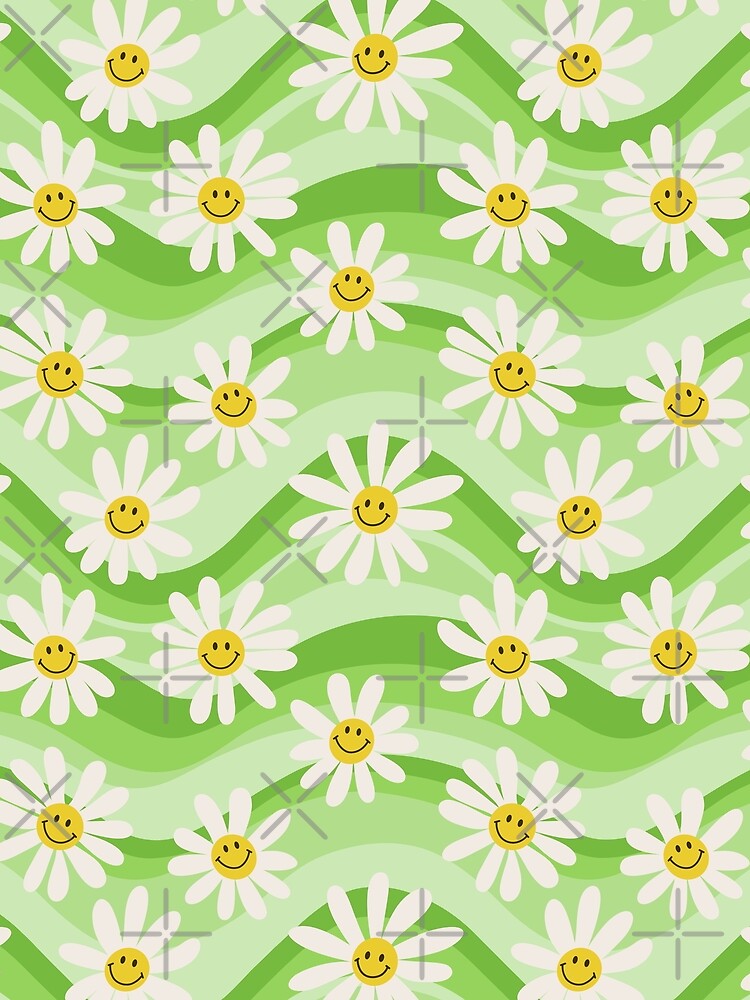 Wavy Daisies - Green by Ayoub14