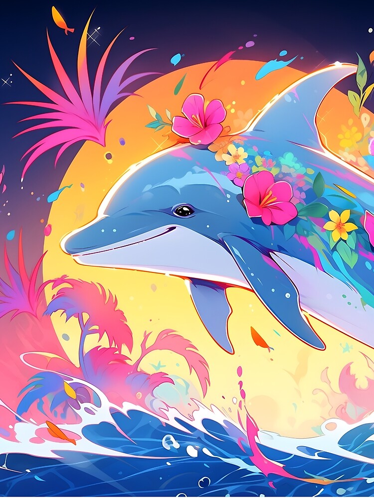 Y2K Aesthetic - Prismatic Porpoise Playtime by Cosmic-Canvases