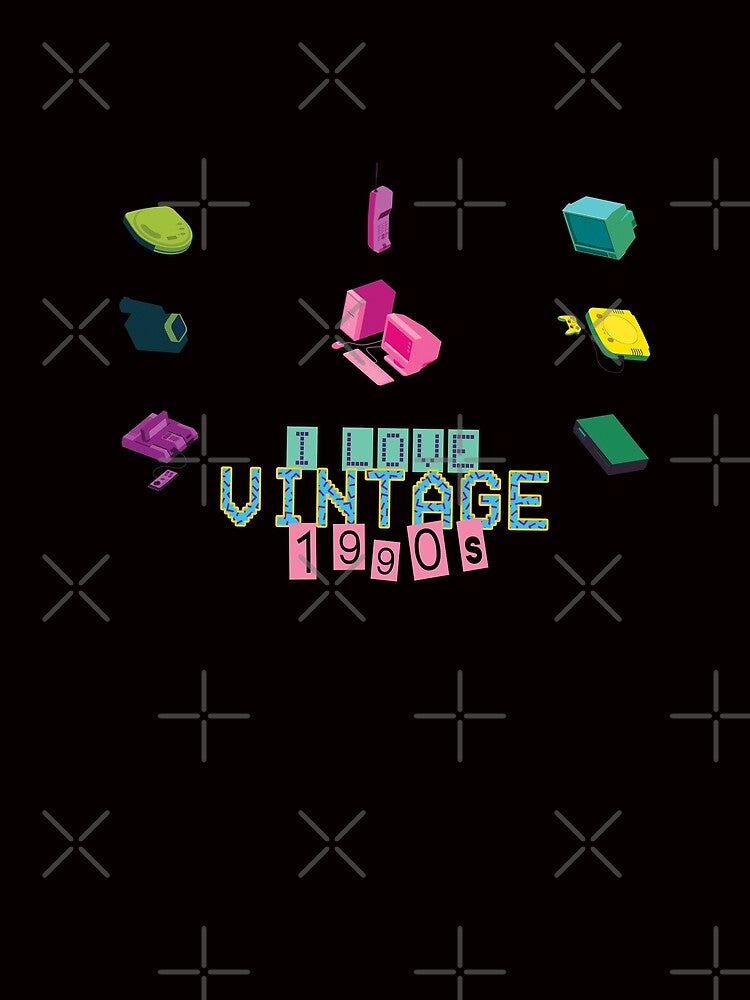 I Love Vintage 1990s Retro Design – Classic 90s Nostalgia Graphic by MEMORY-LN-Tees
