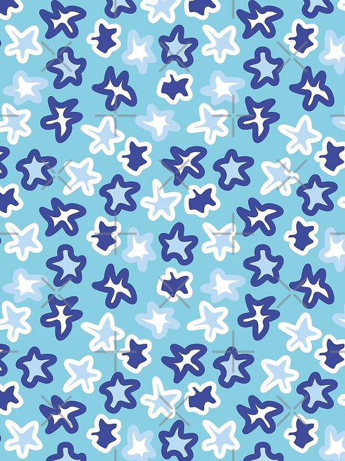 90s 2000s y2k aesthetic abstract stars pastel blue by blomastudios