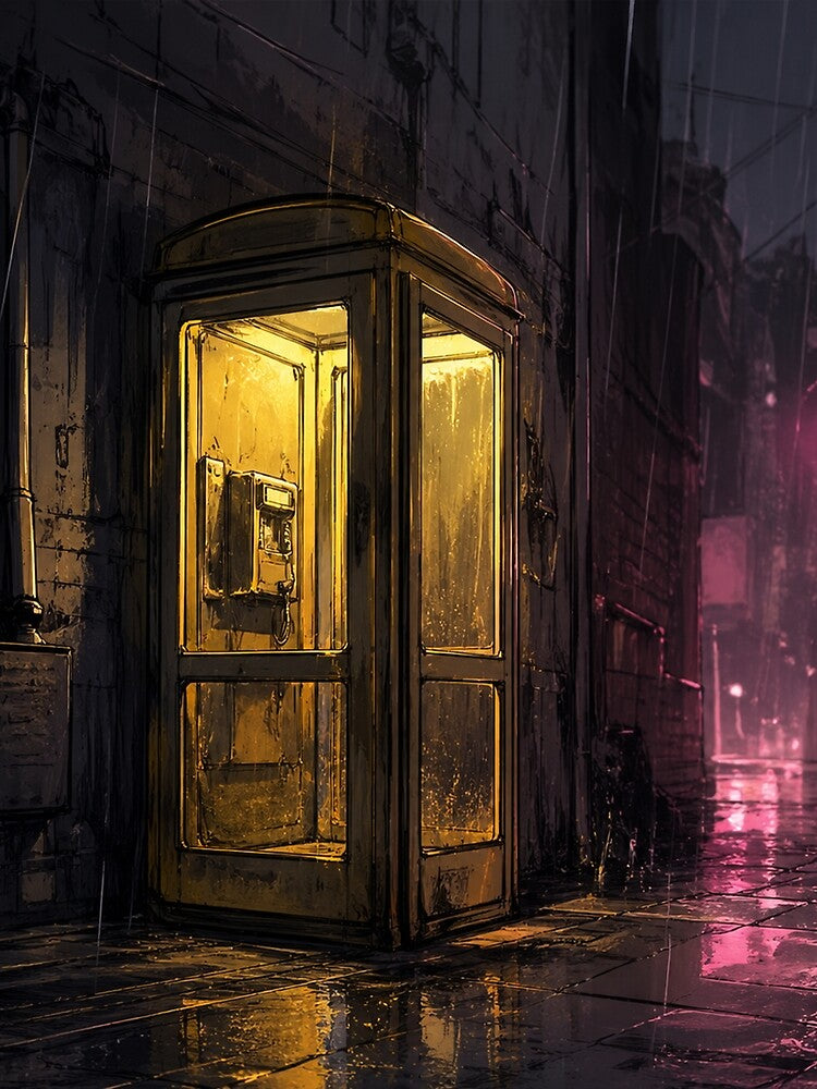 Rainy Payphone - 90s Anime Aesthetic by bapupa