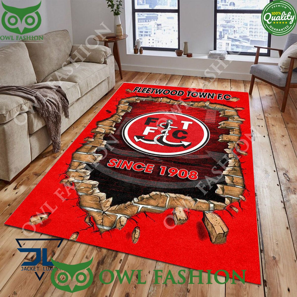Fleetwood Town F.C 1829 League Two Living Room Rug Carpet