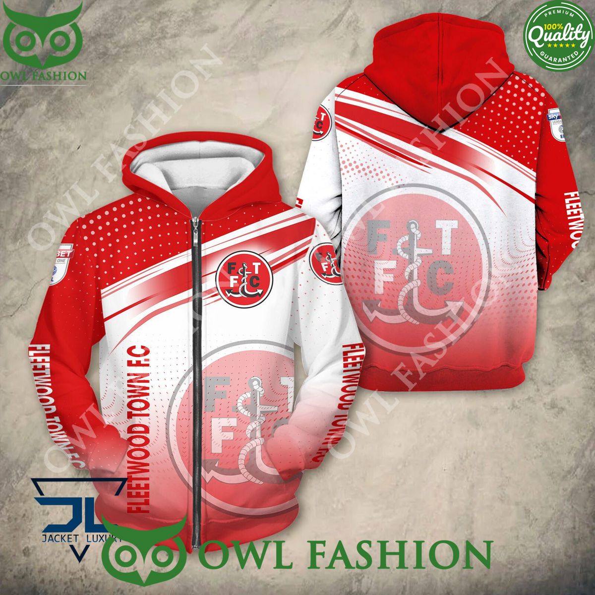 Fleetwood Town F.C New Design 2024 EFL Hoodie Shirt