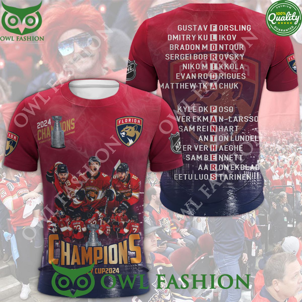 Florida Panthers Stanley Cup 2024 Champion Limited 3D Tshirt Hoodie