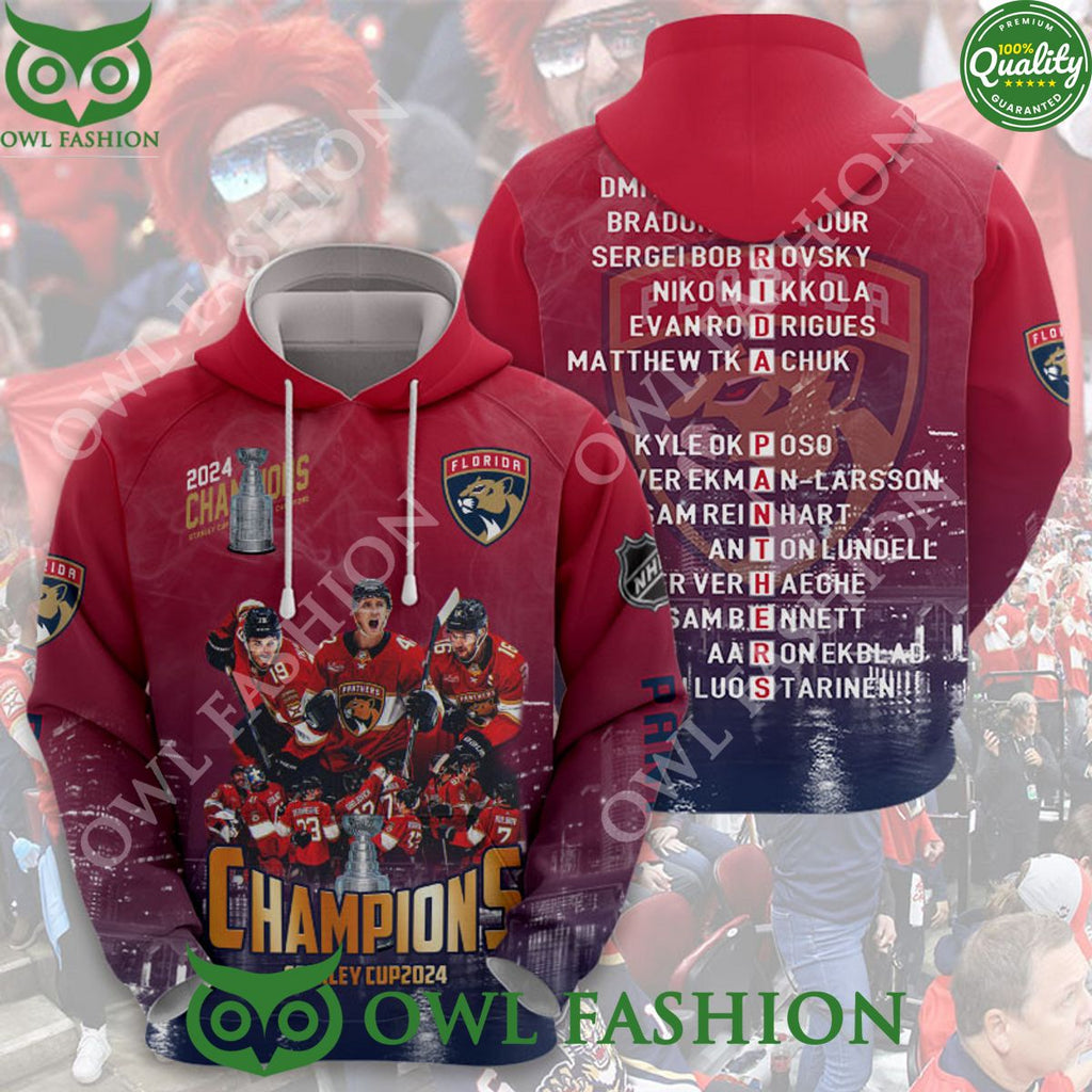 Florida Panthers Stanley Cup 2024 Champion Limited 3D Tshirt Hoodie