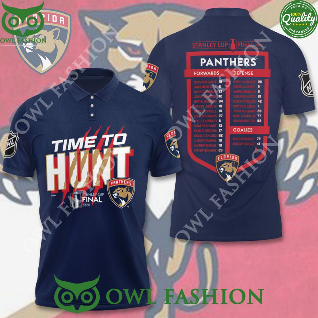 Florida Panthers Stanley Cup Final 2024 Player List 3D Tshirt Hoodie Polo