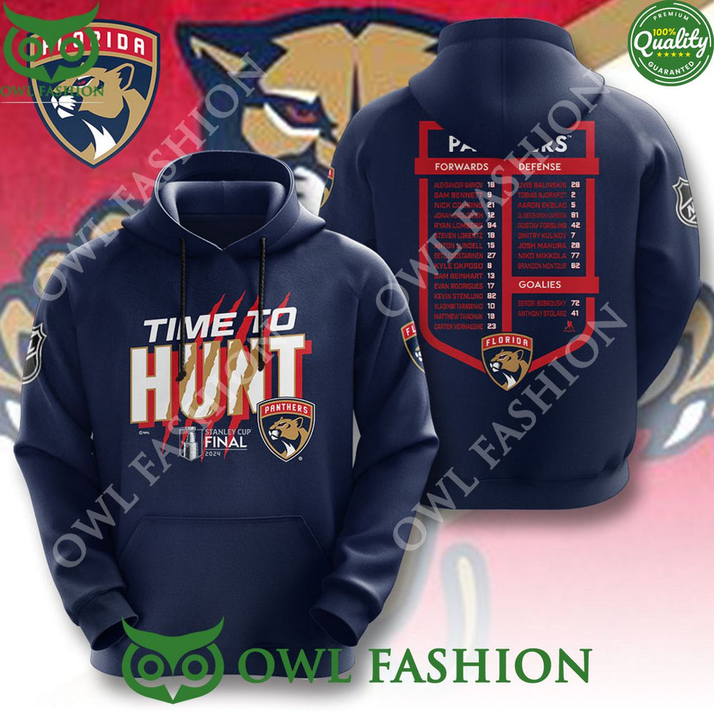 Florida Panthers Stanley Cup Final 2024 Player List 3D Tshirt Hoodie Polo