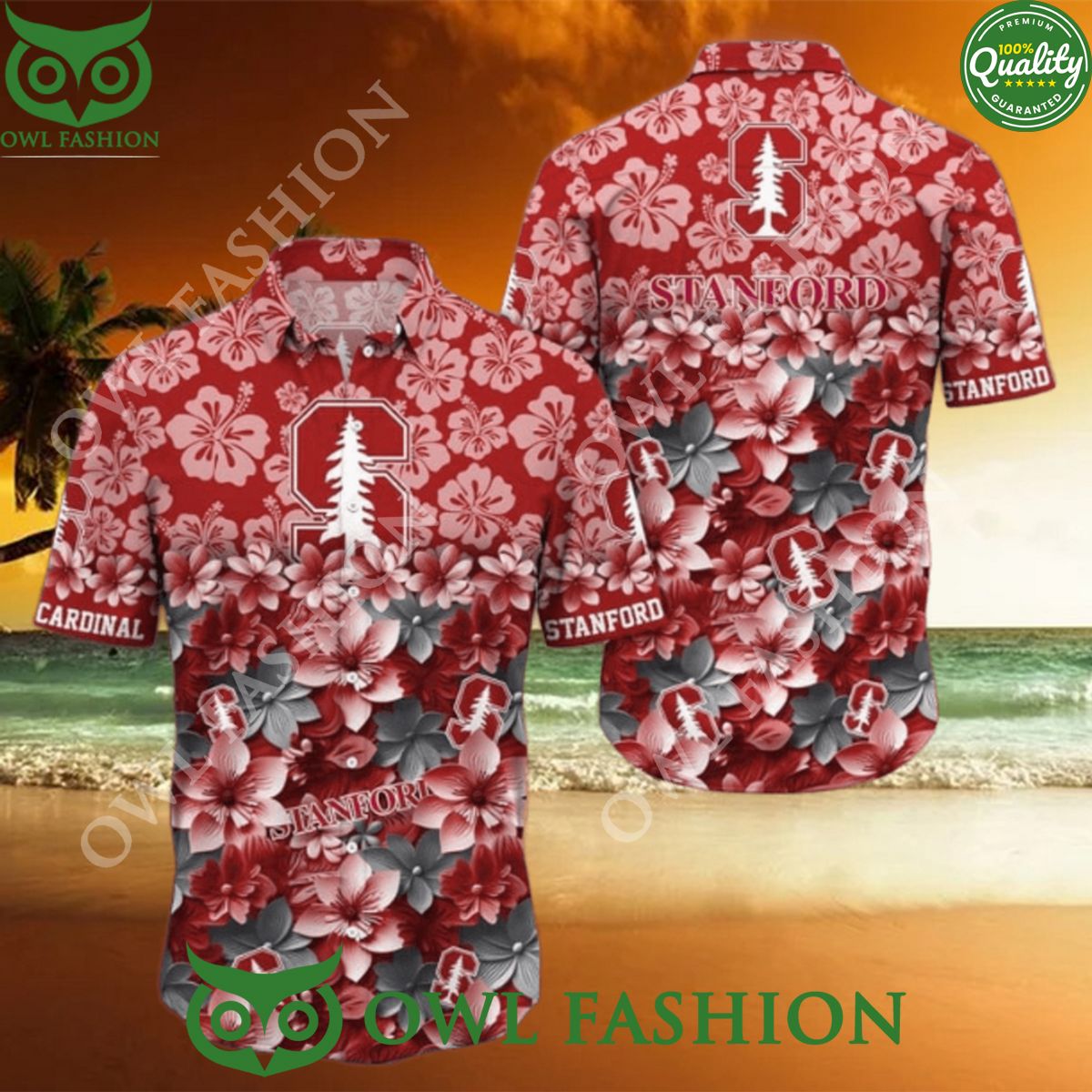 Flower Stanford Cardinal NCAA Hawaiian Shirt 2024 Trending Summer