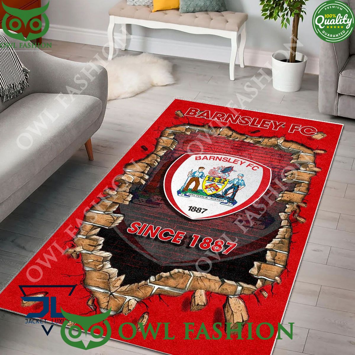 Football Barnsley F.C 1818 EPL Living Room Rug Carpet