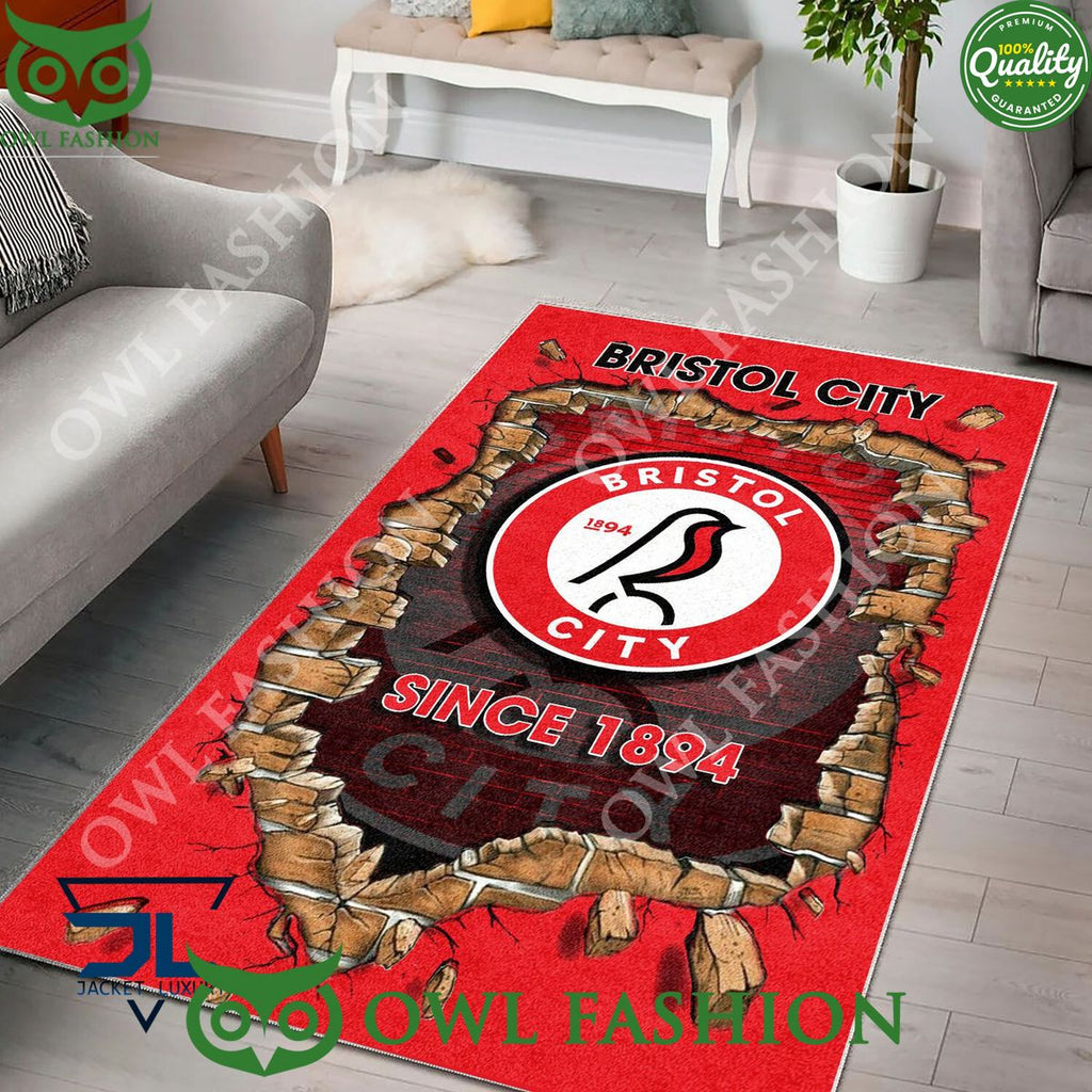 Football Bristol City FC 1894 EPL Living Room Rug Carpet
