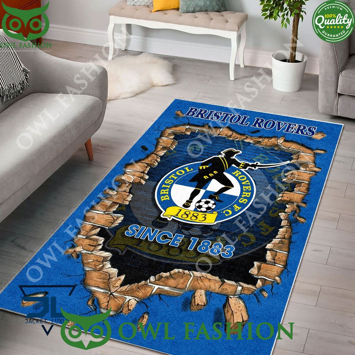 Football Bristol Rovers 1821 EPL Living Room Rug Carpet