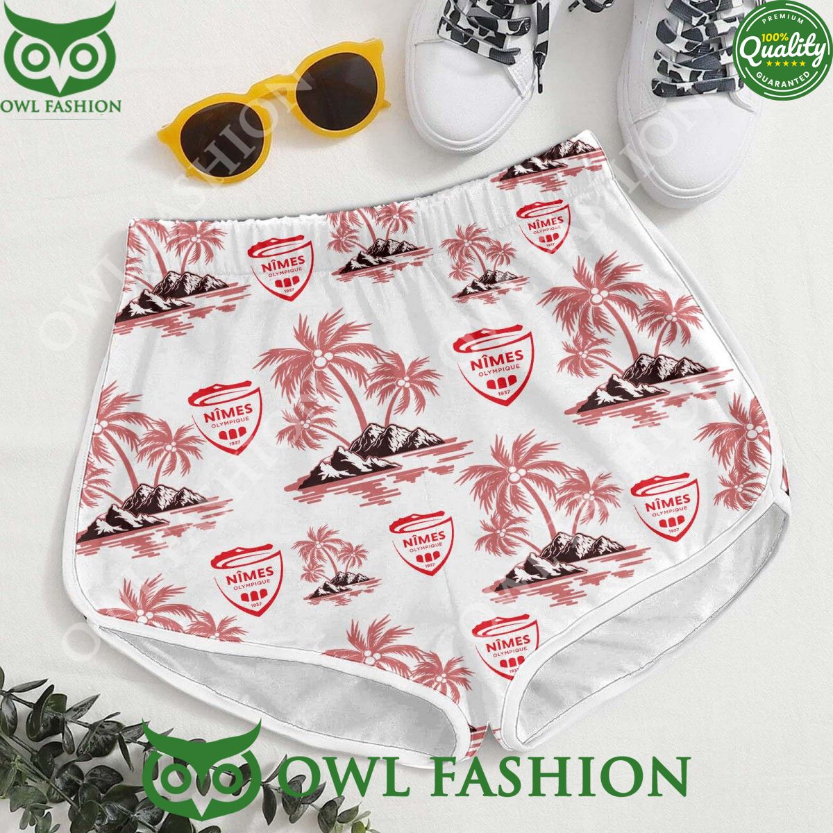 Football Club Coconut Island Nimes Olympique Ligue 2 hawaiian shirt