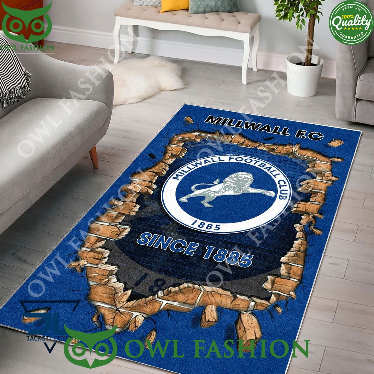 Football Millwall F.C 1805 EPL Living Room Rug Carpet