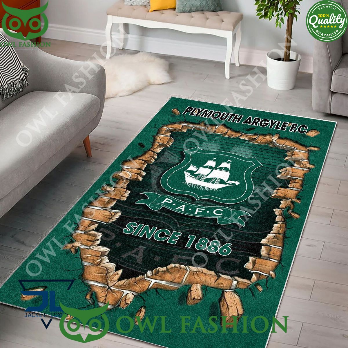 Football Plymouth Argyle F.C 1807 EPL Living Room Rug Carpet