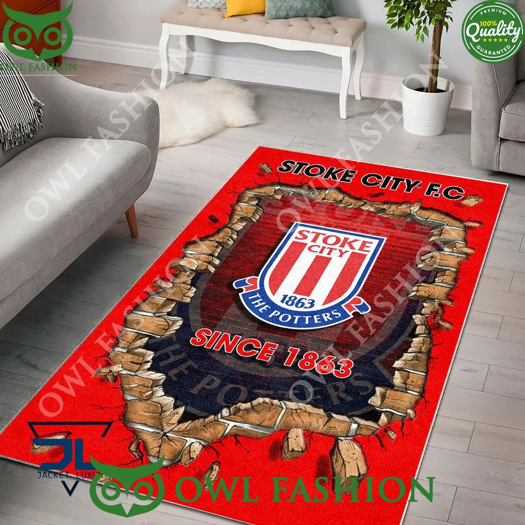 Football Stoke City F.C 1813 EPL Living Room Rug Carpet