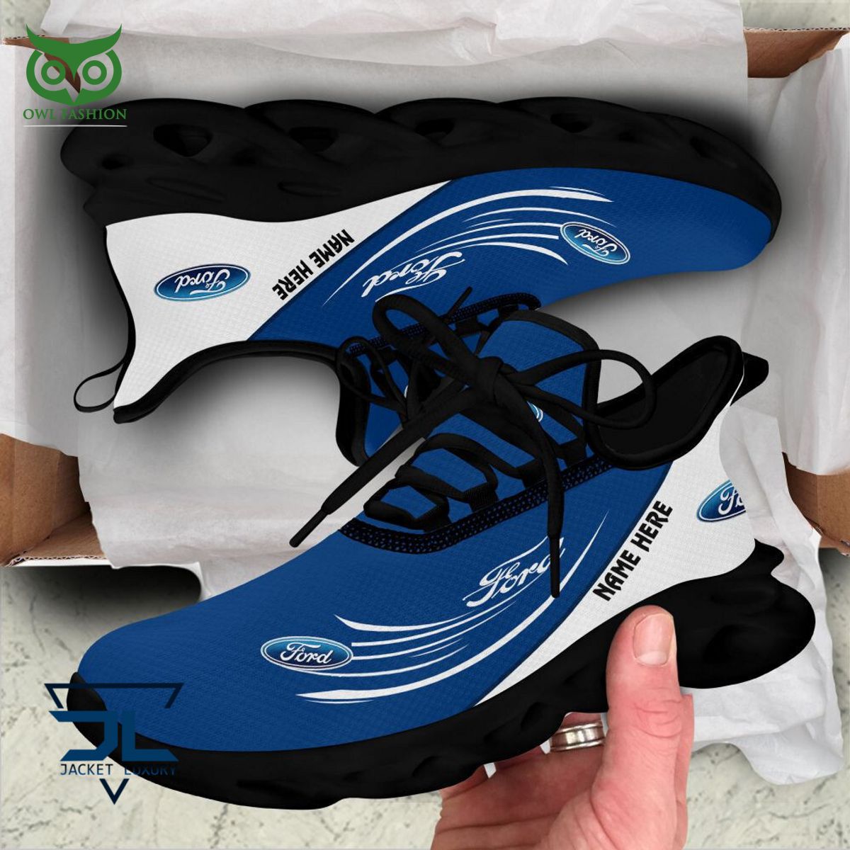 Ford Car Brand Logo Personalized Max Soul Shoes