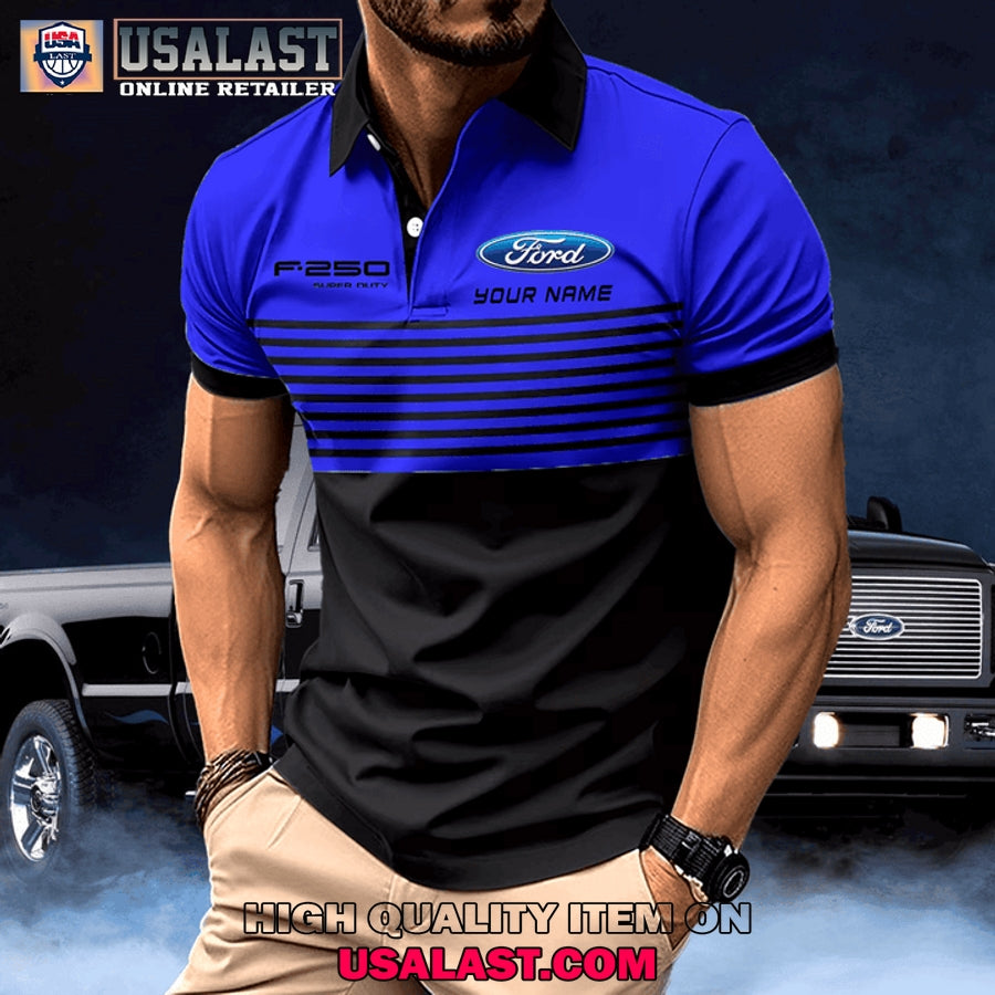 Ford F250 Custom Name Men Polo Shirt