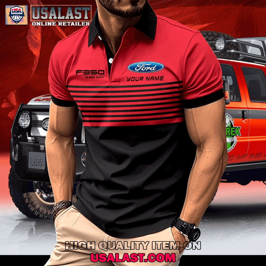 Ford F350 Custom Name Men Polo Shirt