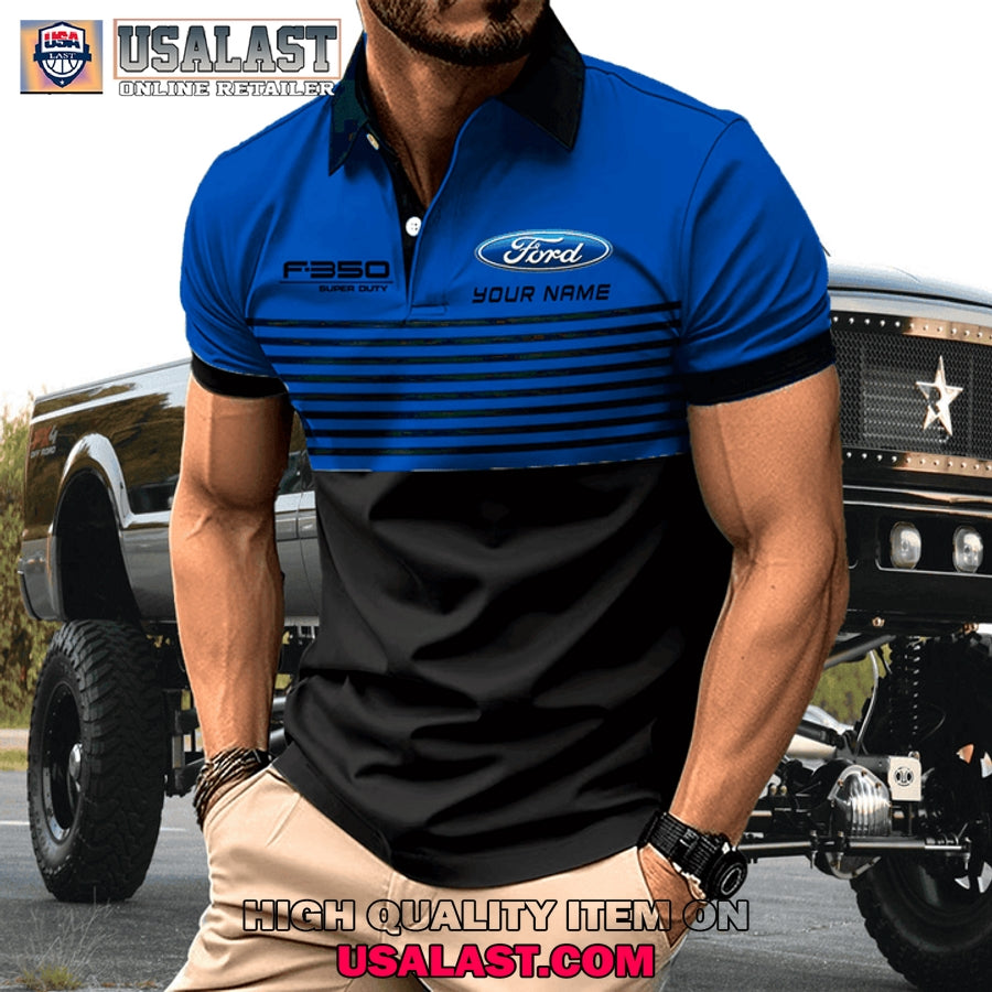 Ford F350 Custom Name Men Polo Shirt