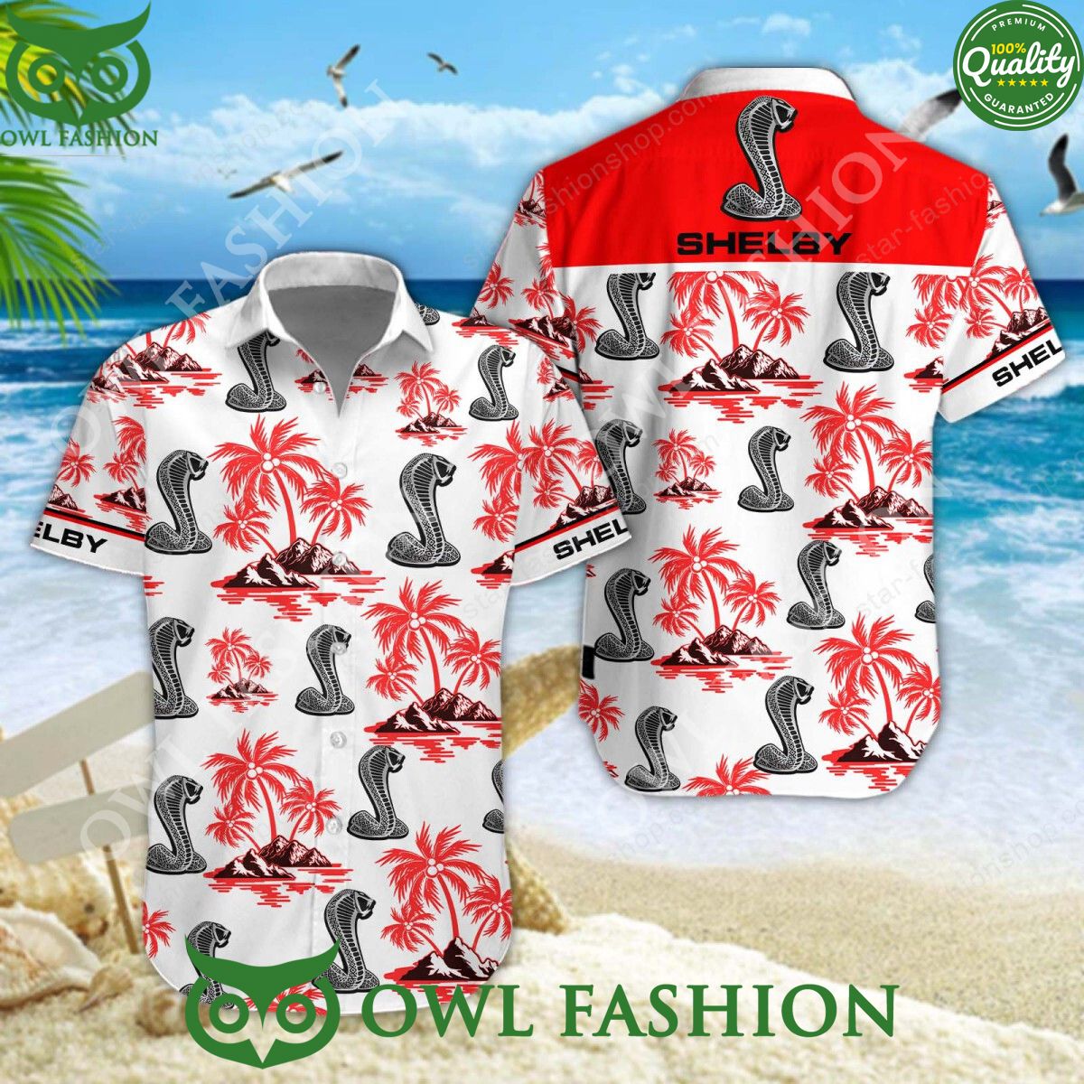 Ford Shelby Automobile Brand Logo Hawaiian Shirt and Short