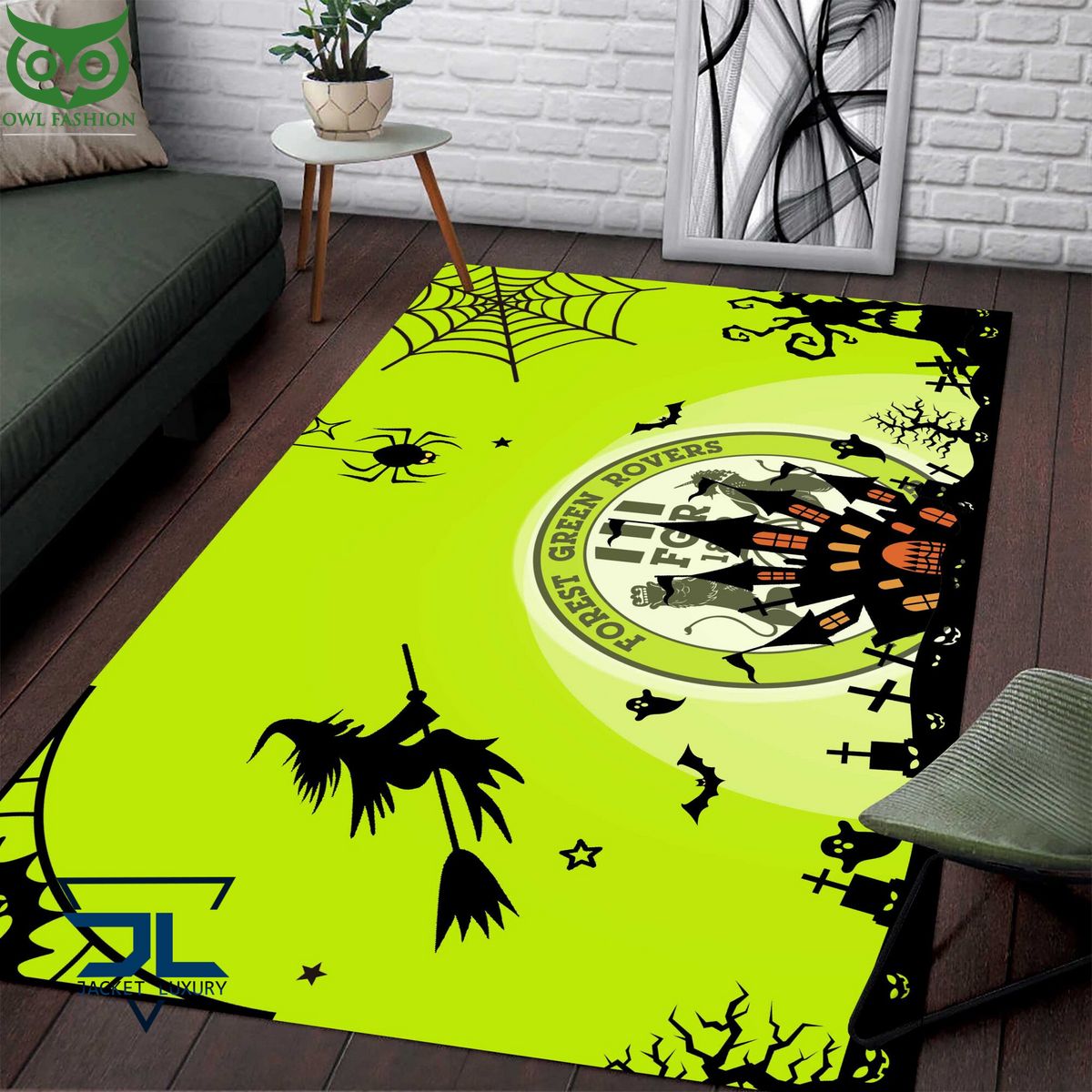 Forest Green EFL Halloween Carpet Rug
