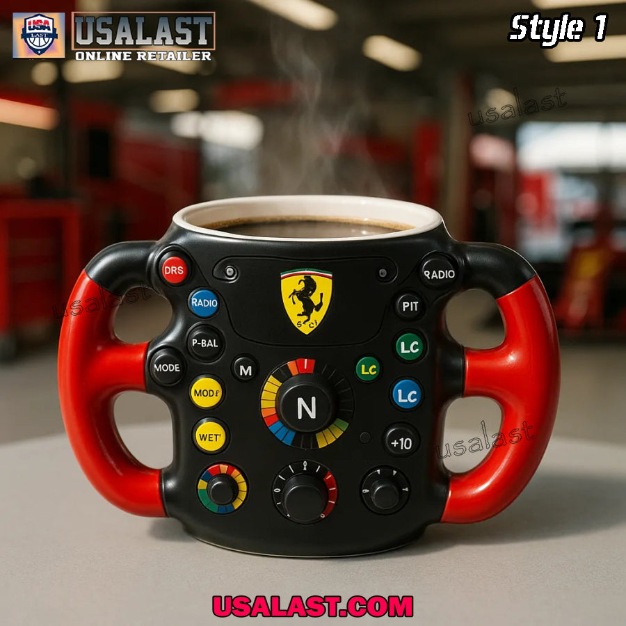 Formula 1 Racing Team Steering Wheel Mug