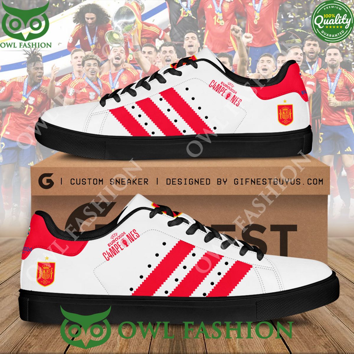 Spain National Football Team Europa Champion 2024 Stan Smith Shoes