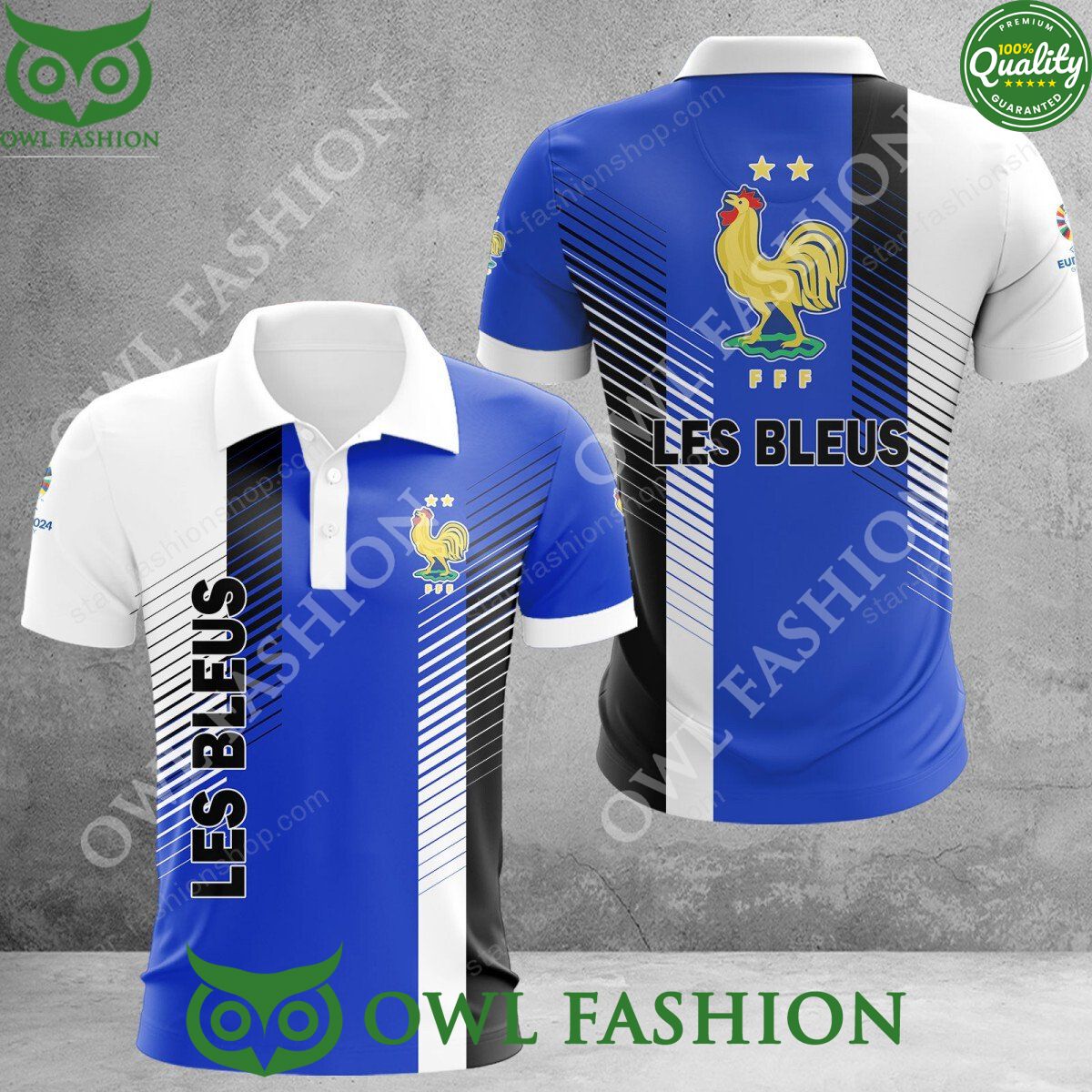 France Euro Équipe de France de football National Football Team Polo Shirt