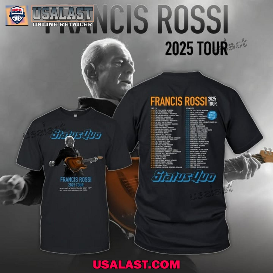 Francis Rossi 2025 Tour Status Quo Unisex Tee Shirt