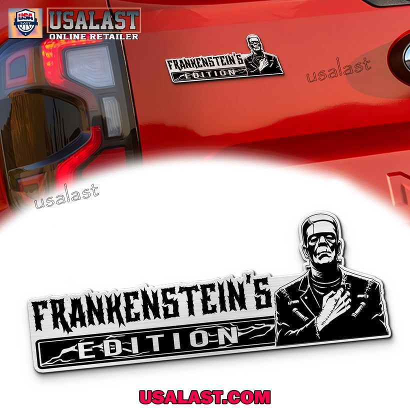 Frankenstein Edition Halloween Car Emblem Sticker