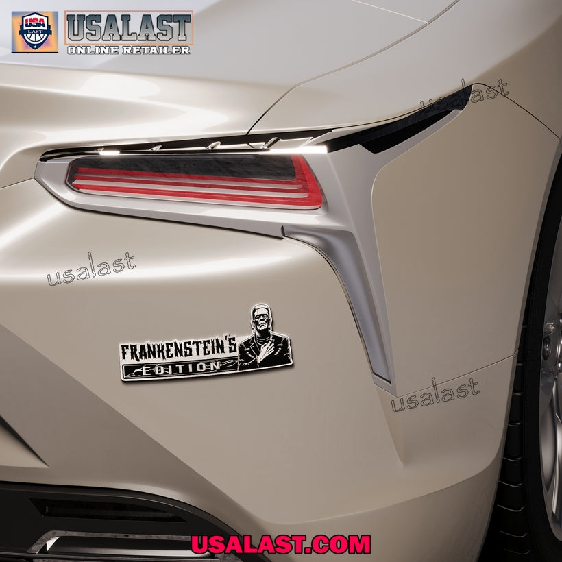 Frankenstein Edition Halloween Car Emblem Sticker