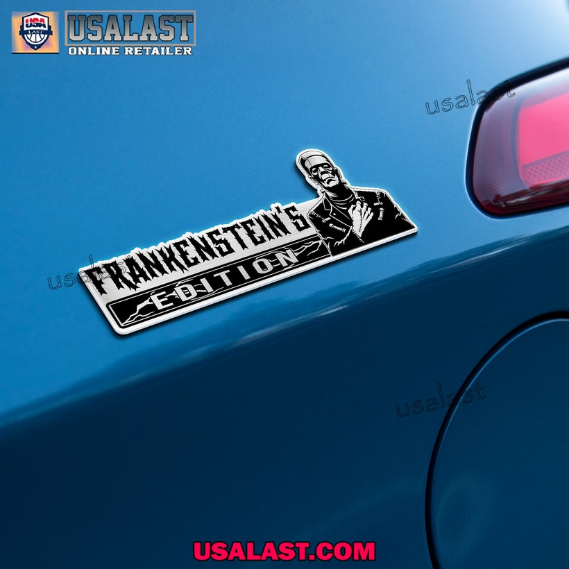 Frankenstein Edition Halloween Car Emblem Sticker