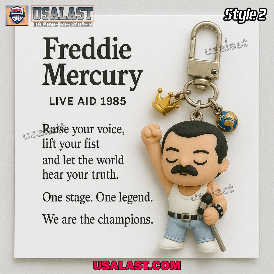 Freddie Mercury Memorial Keyring Keychain