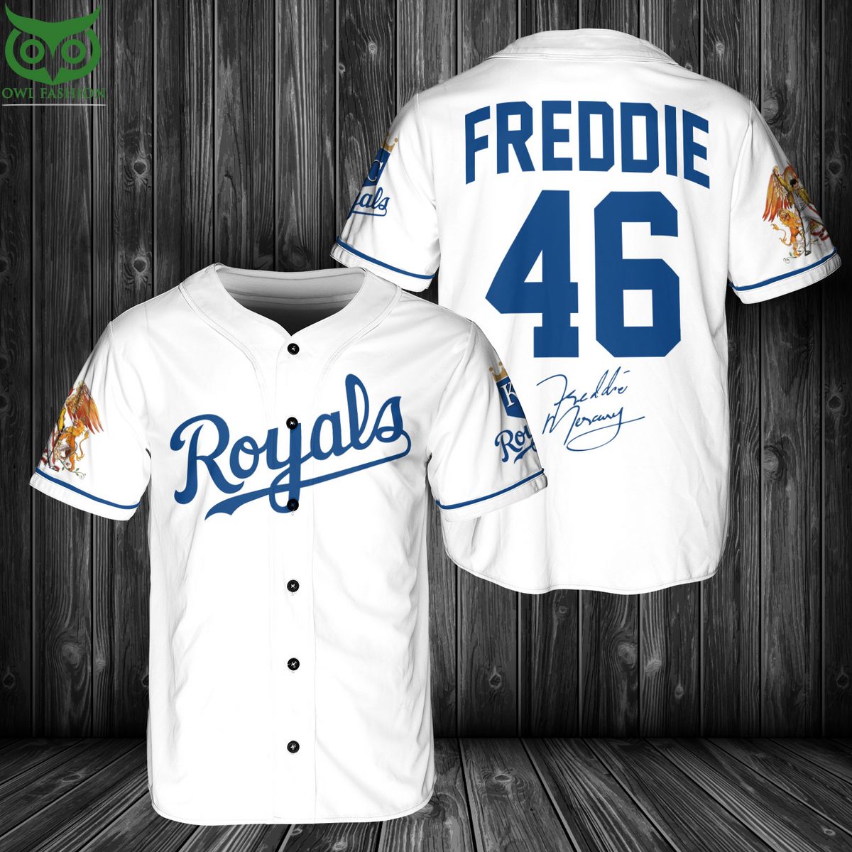 Freddie Mercury X Kansas City Royals Baseball Jersey
