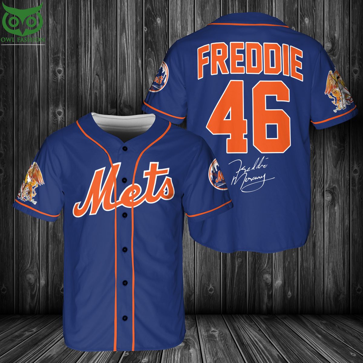 Freddie Mercury X New York Mets Baseball Jersey